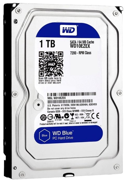 Жесткий диск Western Digital 1000 Gb Blue WD10EZEX 