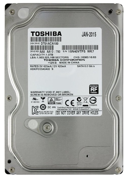 Жесткий диск Toshiba 1000 Gb DT01ACA100