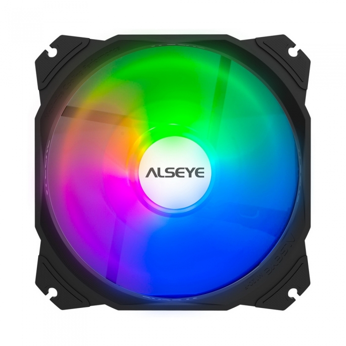 Вентилятор для корпуса ALSEYE Black M120-PB RGB