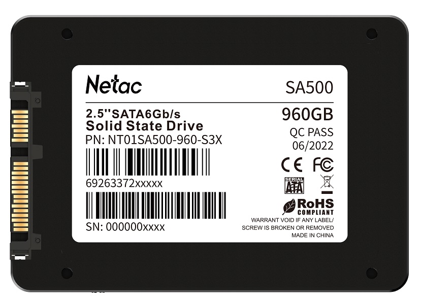 Твердотельный накопитель NETAC 960 Gb NT01SA500-960-S3X